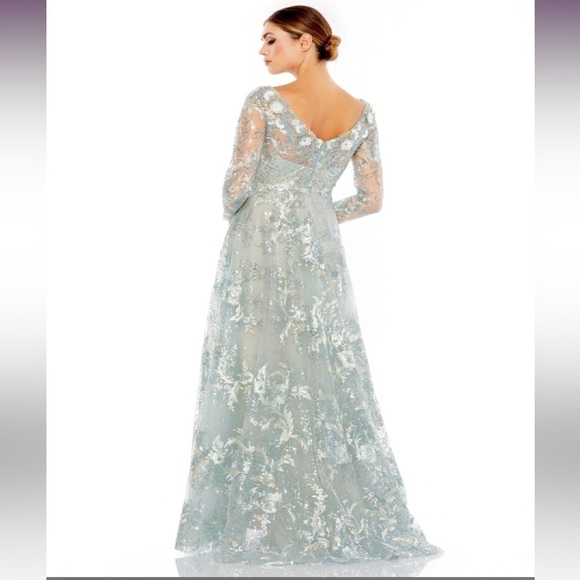 Mac Duggal 67498 NWT Bateau Neckline Floral Dress - Picture 2 of 14